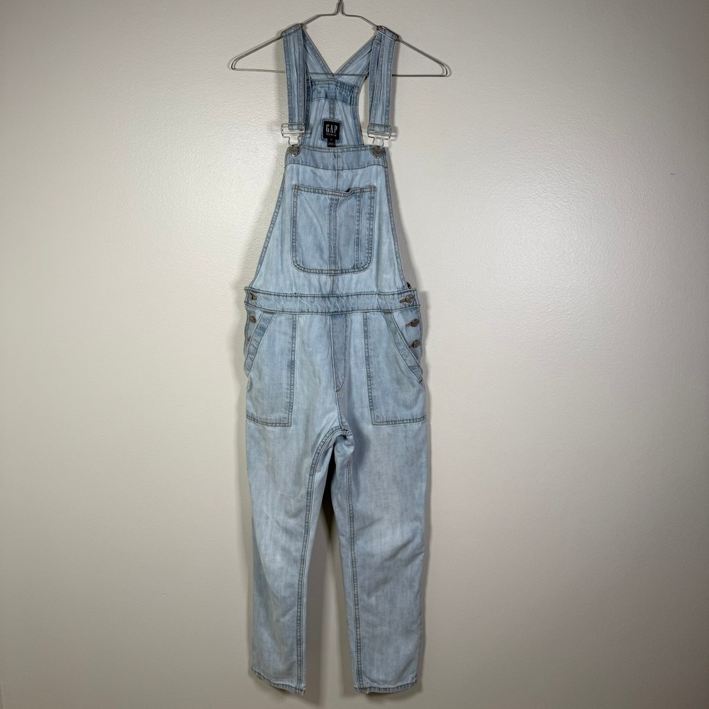 Gap Overalls Womens XS Light Indigo Slouchy Cropped Denim 462527-00